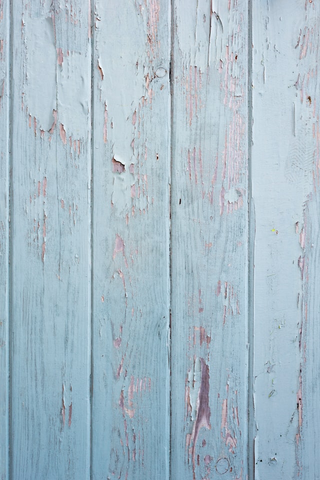 blue wooden floor