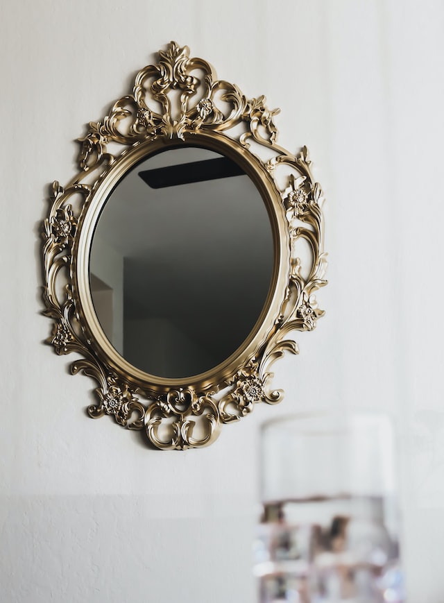 mirror in gold frame