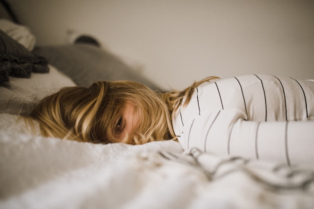 person lying in bed